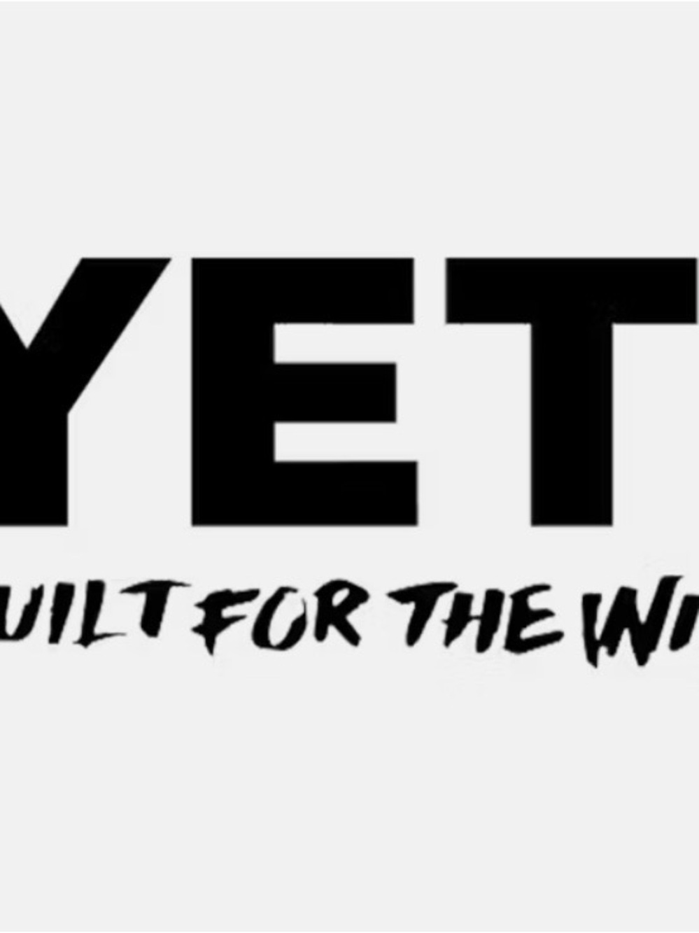 Yeti Black Logo Graphic Window Decal Built For The Wild